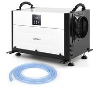 COSTWAY Déshumidificateur Industriel (73,5 L/Jour,Noir) | Déshumidificateur Professionnel avec 3 Modes Minuterie de 24 H Tuyau de Vidange Dégivrage Automatique, pour Entrepôt Sous-sol