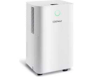 COSTWAY Déshumidificateur mobile 3 modes 12L/jour à 2 vitesses, Déshumidificateur 38dB, Sécheur d'air avec réservoir d'eau 2L & minuterie 24H, Déshumidificateur