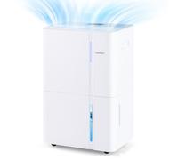 COSTWAY Déshumidificateur Professionnel 40 L/Jour COSTWAY, 3 Modes, Minuterie 24H, Indicateur & Verrouillage Enfant, 50 m², Blanc