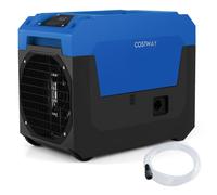 COSTWAY Déshumidificateur Professionnel 66 L/Jour, Panneau de Contrôle Minuterie 24H 30%-80% Humidité pour Sous-Sols Garages Bleu
