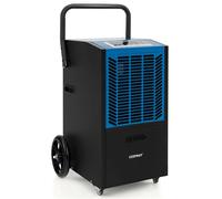 COSTWAY Déshumidificateur Professionnel 66L/Jour pour Pièces jusqu'à 418 m², Déshumidificateur Industriel avec Pompe et Tuyau de Vidange, Minuterie 24 H pour Vide Sanitaire Sous-sol (Bleu)