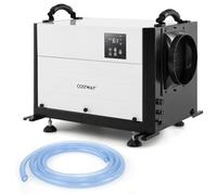 COSTWAY Déshumidificateur Professionnel, Déshumidificateur Industriel avec 3 Modes Minuterie de 24 H Tuyau de Vidange et Dégivrage Automatique, pour Entrepôt Sous-sol (58,5 L/Jour,Noir)