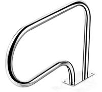 COSTWAY Echelle de piscine inox, Echelle de piscine Main courante Echelle d'accès, Echelle de piscine, Echelle à encastrer Argent