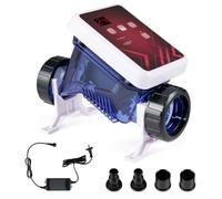 COSTWAY Électrolyseur Piscine au Sel, Minuterie 24 h, Installation Facile | Chlorateur au Sel SR 5 g/h, Mode Auto-Nettoyage, 2 Raccords Inclus, pour l'Entretien Piscine Spa jusqu'à 22 m³