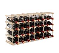 COSTWAY Étagère à vin en Bois, Porte-Bouteilles pour 36 Bouteilles, Porte-Bouteilles pour Cuisine, Garde-Manger, Bar et Cave à vin