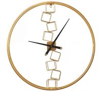 COSTWAY Grande horloge murale silencieuse, 68 cm, style nordique, horloge en métal, horloge décorative silencieuse, décoration murale à piles pour la cuisine, jaune