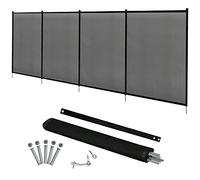 COSTWAY Lot de 2 Barrière de Protection Piscine 4 Panneaux 360 x 125 cm
