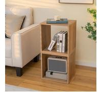 COSTWAY Lot de 2 Étagère de Rangement, 2 Cube de Rangement, Salon, Chambre, Bureau, Entrée, Côte à Côte ou Empilés, 38 x 33 x 77 cm
