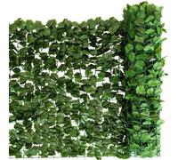 COSTWAY Mur végétal artificiel Haie Feuilles de lierre Brise-vue Plante de haie Coupe-vent pour jardinReproduction 150 x 300 cm