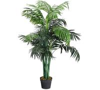COSTWAY Palmier Aréca Artificiel Plantes Artificielle-H 110 cm-Decoration. Interieur / Extérieur avec Pot Vert