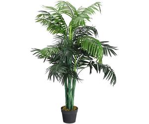 COSTWAY Palmier Aréca Artificiel Plantes Artificielle-H 110 cm-Decoration. Interieur / Extérieur avec Pot Vert