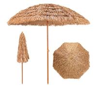 COSTWAY Parasol hawaïen - Diamètre : 205 cm - En paille - Pour jardin, balcon, plage