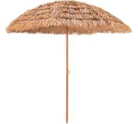 COSTWAY Parasol Hawaii, Ø205cm Parasol de plage en paille synthétique, parasol de jardin, parasol en paille, parasol de marché, parasol de terrasse