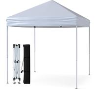 COSTWAY Pavillon 2x2m, Pop-up Pavillon pliable, Tente pliante, incl. 8 clous de sol, 4 cordes à vent & 1 sac de transport, Pavillon de jardin, Gris