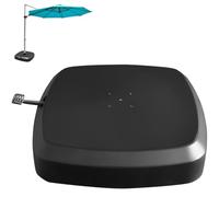 COSTWAY Pied Parasol roulettes, Dalle Parasol Déporté avec Pédale de Commande, Rempli 150 kg Sable & Eau/100 kg Eau, Cadre en Métal, Base Portable pour Jardin Piscine Terrasse