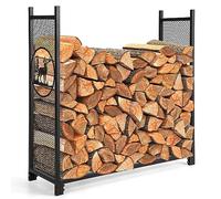 COSTWAY Porte Bûche en Maille Motifs de Cerfs, Grande Capacité 140kg