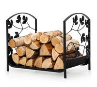 Porte-Bûches en Fer Forgé, Range Bûche 50 kg Poêle, Brasero,48 x 34 x 41cm