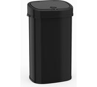 COSTWAY Poubelle de cuisine, 58 L Système de tri des déchets 2 compartiments, Poubelle en inox avec capteur & couvercle soft-close, Poubelle de cuisine automatique