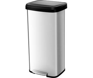 COSTWAY Poubelle de cuisine, 68L Poubelle à pédale avec couvercle à fermeture douce, système de tri des déchets avec compartiment désodorisant, en inox et plastique (Argent / 68L)