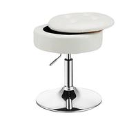 COSTWAY Pouf Blanc 41 x 41 x 51-66 cm