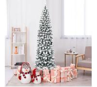 Giantex Sapin de Noël Artificiel à Flocons de Neige 180CM avec Aiguilles Vert