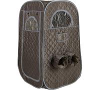 COSTWAY Sauna à vapeur portable, tente sauna pour 1 ou 2 personnes avec générateur de vapeur de 1000 W (3L) appareil de massage des pieds, minuterie & télécommande Gris
