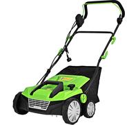 COSTWAY Scarificateur électrique Aérateur de gazon 1800W, 2 niveaux de profondeur de travail, largeur de travail 38cm 45L