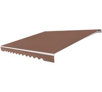COSTWAY Store 360 x 300cm avec manivelle, store à bras articulé protection solaire, store balcon store solaire angle réglable de 5-35°, store à pince brun