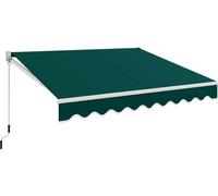 COSTWAY Store à bras articulé, 295x250cm Store de terrasse avec cadre en aluminium & manivelle, store solaire angle réglable 40-100°, store de balcon