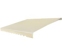 COSTWAY Store avec manivelle, store balcon, protection solaire, store banne, store de terrasse, store à pince pour balcon et véranda (400x250cm, beige)
