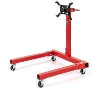 COSTWAY Support de Moteur Robuste avec Tête Rotative à 360° et 4 Bras Réglables, Support de Levage de Moteur avec roulettes Poignée Antidérapante, pour Garages Ateliers de Réparation (Charge 680 kg)