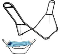 COSTWAY Support Hamac en Métal 280CM Type-H Lit Suspendu Brésilien Capacité 150KG avec 2 Chaînes et 2 Crochets (Hamac Non-inclus)