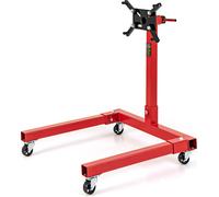 COSTWAY Support moteur 680 kg, lève-moteur pivotant à 360° avec 4 bras réglables, 4 roulettes & poignée antidérapante, support moteur pour garages & ateliers