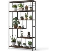 COSTWAY Support pour plantes 6 étages, étagère pour plantes en métal, étagère pour fleurs avec treillis, support pour fleurs Escalier pour fleurs, étagère pour livres, 100 x 30 x 180 cm