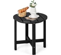 COSTWAY Table d'appoint résistante aux intempéries, petite table de jardin résistante aux UV, table de balcon 46x46x46cm noir