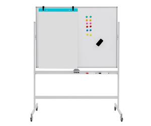 Costway Tableau blanc magnétique double face à roulettes pour la salle de u bureau et à la maison