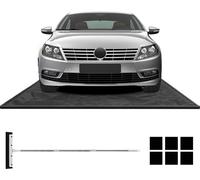 COSTWAY Tapis de garage voiture 550x240cm Tapis de garage, tapis de récupération d'huile antidérapant imperméable, tapis de sol antidérapant avec raclette de sol & bandes adhésives