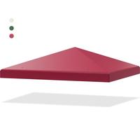 COSTWAY Toit de rechange 3x3m pour pavillon de jardin, couverture de pavillon de rechange avec trous d'évacuation & velcro (rouge vin)