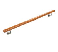 Costway120CM Main Courante en Bois de Hêtre Rampe Murale avec Fixation Inoxydable Antidérapantes Intérieures Charge 200 kg Naturel
