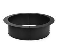 CostwayAnneau de Foyer Extérieur Ø 76 cm sans Fumée Insert de Brasero Rond en Métal Robuste Résistant Cercle de Feu de Camp Noir
