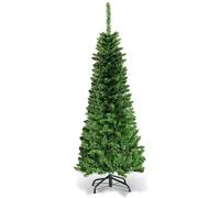 CostwayArbre de Noël Artificiel 135 cm avec 150 Lumières LED Sapin Artificiel avec 226 Branches