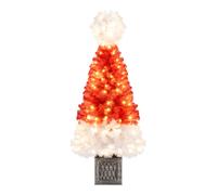 CostwayArbre de Noël Lumineux avec 100 Lumières LED 300 Branches Base en Pot Lestée Décoration pour Fête Maison Bureau