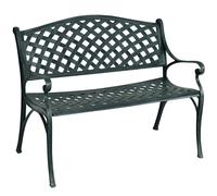 CostwayBanc de Jardin 2-3 Places en Fonte d'Aluminium avec Design Ajouré 103 x 64 x 83 cm pour Terrasse/Cour/Balcon/Pelouse/Parc