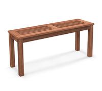 CostwayBanc de Jardin sans Dossier en Bois Siège à Lattes, 2 Places 100x30,5x47 CM Banquette Intérieur Extérieur