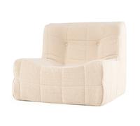 CostwayCanapé en Mousse Comprimé Fauteuil Poire sans Accoudoirs avec Rembourrage Éponge Moelleux Dossier et Assise Ergonomiques Canapé Blanc