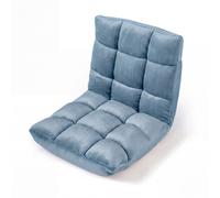 CostwayCanapé Paresseux Chaise de Sol Fauteuil Convertible en Flanelle Dossier Réglable 14 Positions Chaise de Méditation/Jeux Vidéo Vert