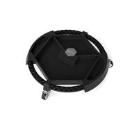 CostwayChariot à Outils Roulant pour Automobile Plateau Rond Universel avec 3 Roues Pivotantes et 4 Compartiments Capacité de Charge de 13,6kg Noir