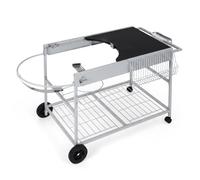 CostwayChariot Barbecue avec 4 Roulettes pour Gril 18-22? Table de Barbecue avec Plan de Travail Étagères de Rangement Desserte Extérieur Noir
