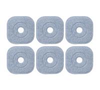 CostwayEnsemble de 6 Têtes de Serpillière de Rechange Mops de Rechange en Microfibre Serpillière Amovible et Lavable en Machine Gris + Blanc