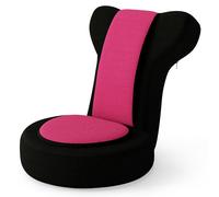 CostwayFauteuil de Sol Chaise Canapé Paresseuse avec Appuie-tête et Dossier Réglables Coussin d'Assise Rembourré Structure Métallique Chaise Rose